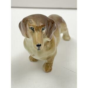 Vintage Dachshund Dog 1940s Occupied Japan Porcelain Figurine – Collectible